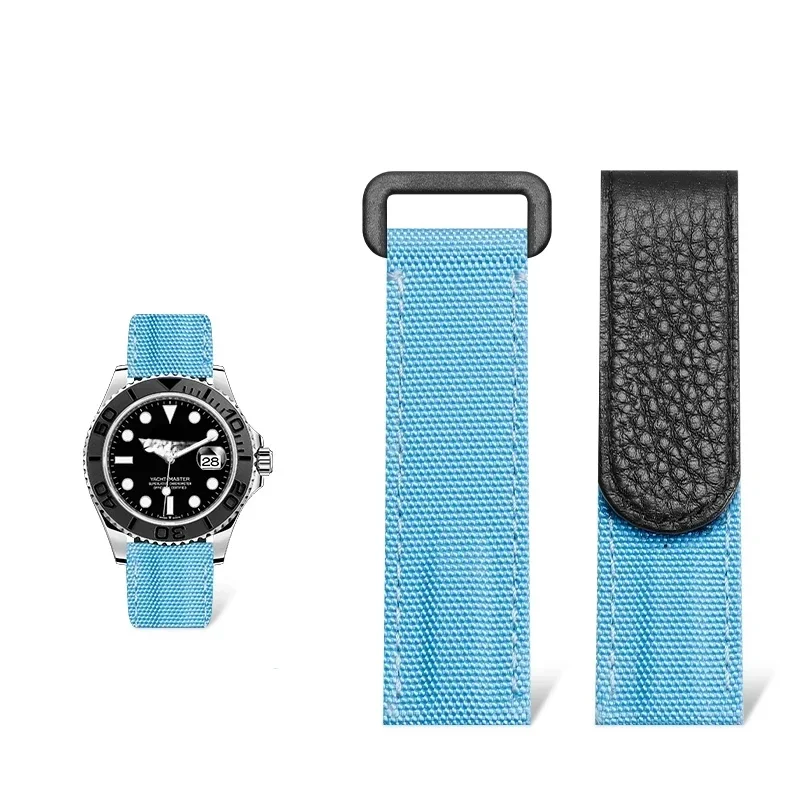 Canvas Strap Watch - 20 mm 21 mm Klettverschluss Canvas