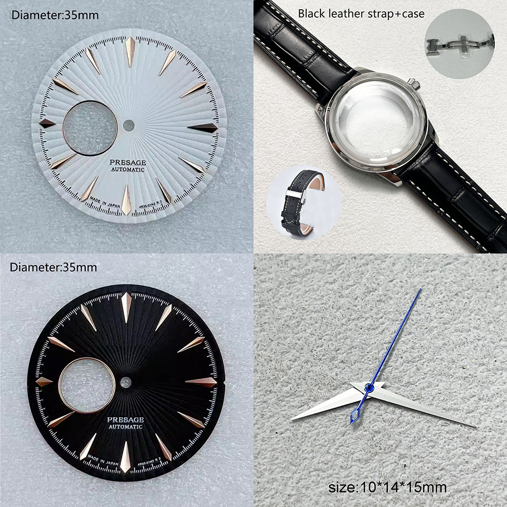 Seiko Watch Presage - NH38 35mm S-Logo-Zifferblatt Presage S-Zifferblatt Open-Heart-Zifferblatt