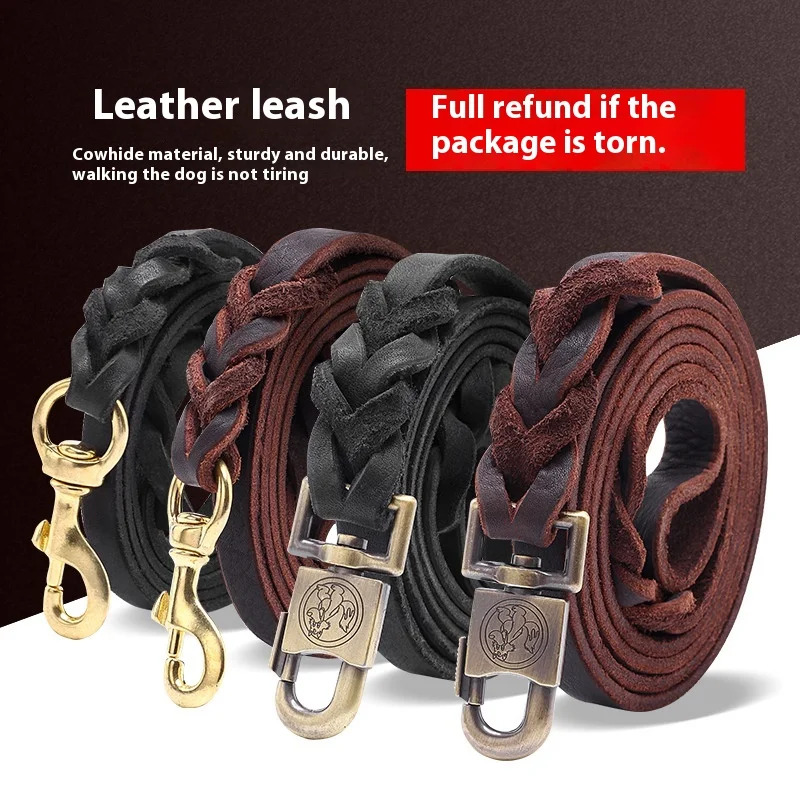 Leather Strap Quick Release - Hundeleine aus echtem Leder – Trainingssleine
