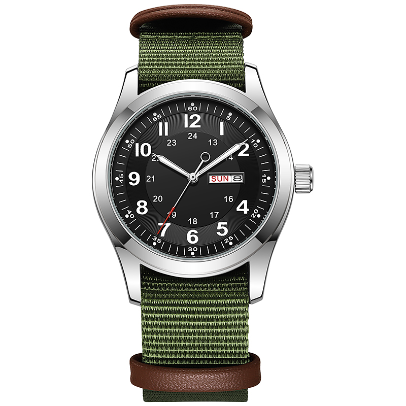 Canvas Strap Watch - 2026 Herren 42mm Uhr Leuchtend im
