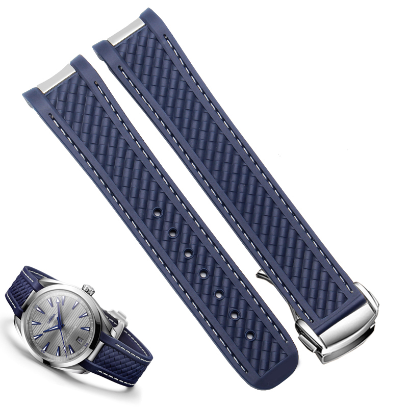 Omega Watch Seamaster - 20 mm Gummi-Silikon-Uhrenarmband, passend für Omega