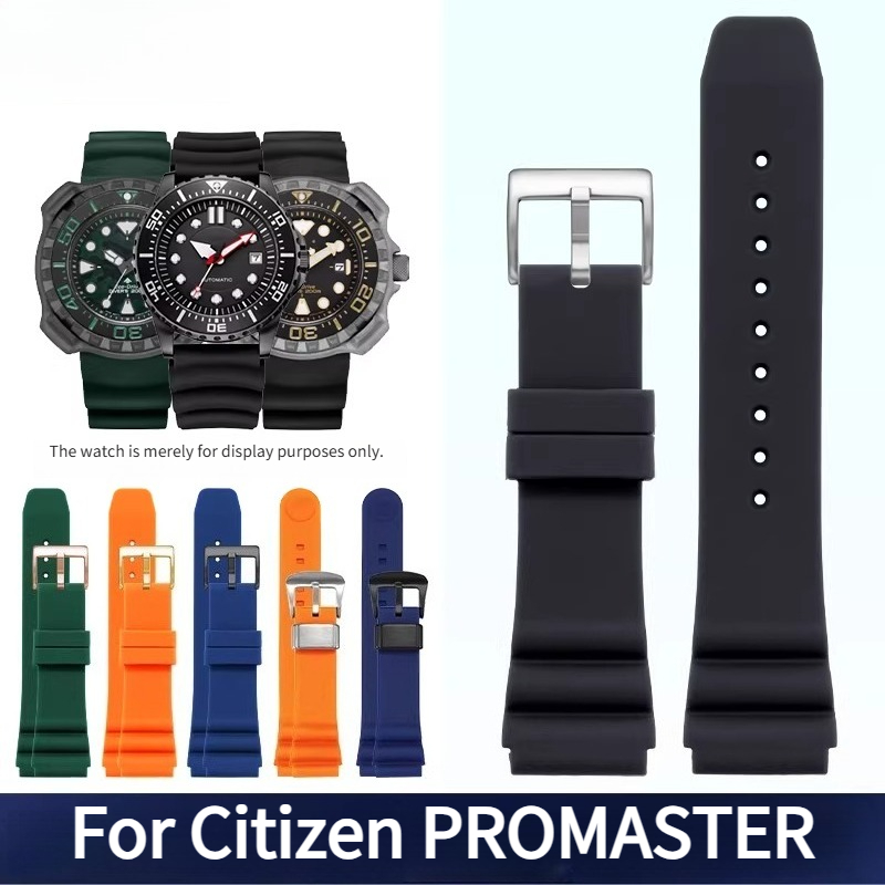 Citizen Watch Promaster - Silikon-Uhrenarmband mit konvexen Kanten für das