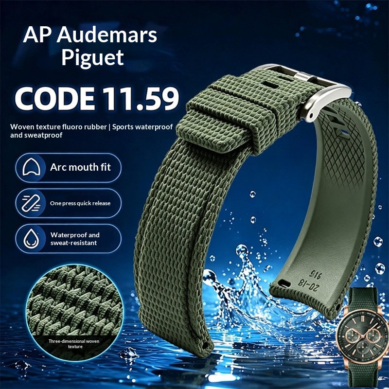 FKM-Gummi-Uhrenarmband mit geb – Audemars Piguet Watch Code 11.59 Bewertung und Preis