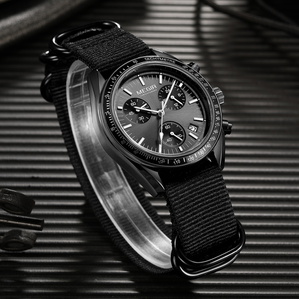 MEGIR Neue Luxus herren Uhren  – Canvas Strap Watch Bewertung und Preis