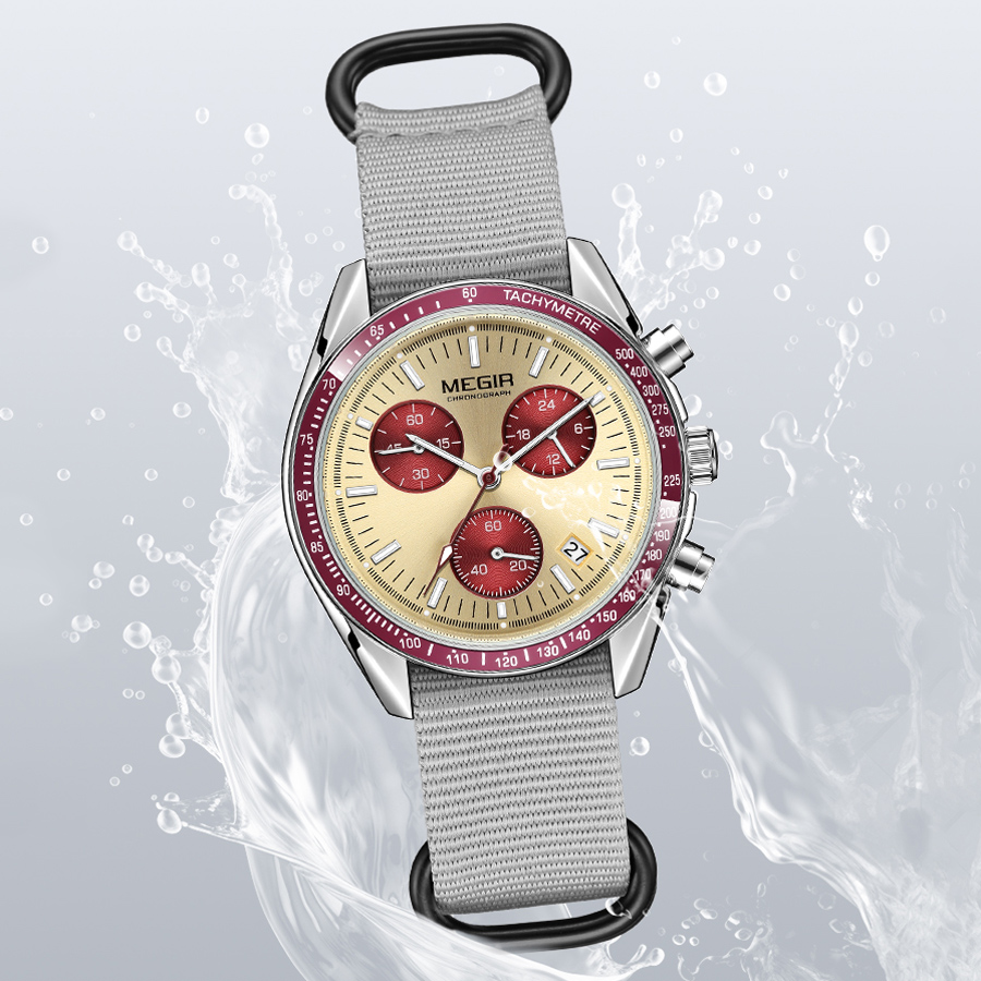 MEGIR Neue Luxus herren Uhren  – Canvas Strap Watch Bewertung und Preis