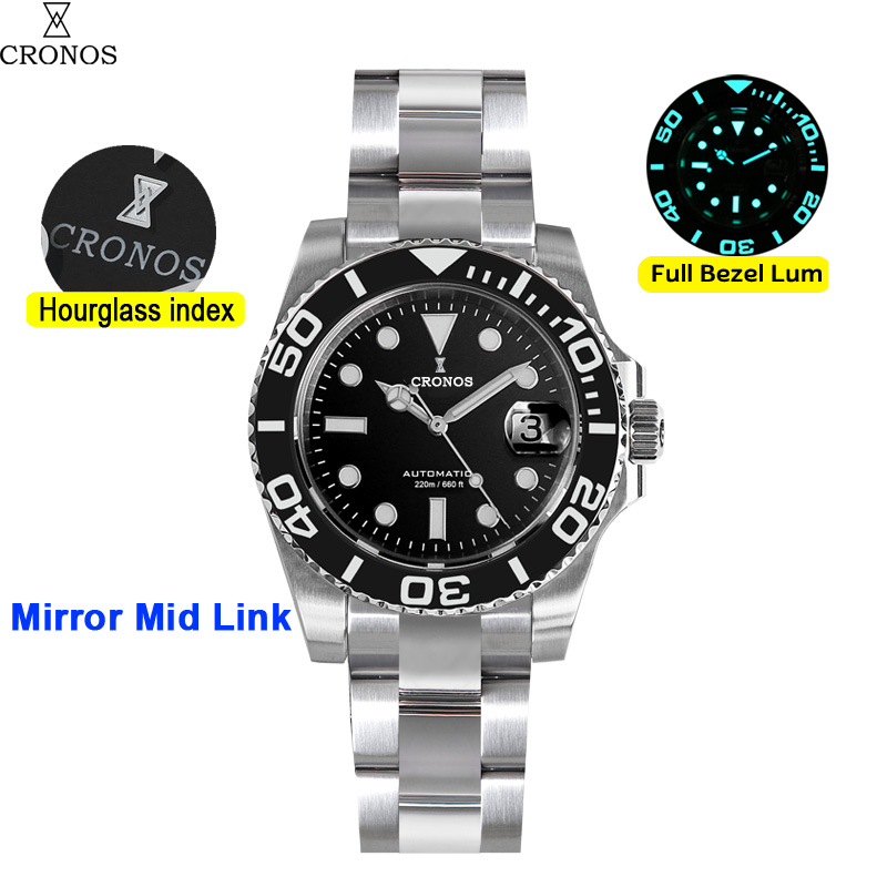 Cronos Sub Diver Herrenuhr Ede – Stainless Bracelet Diver Bewertung und Preis