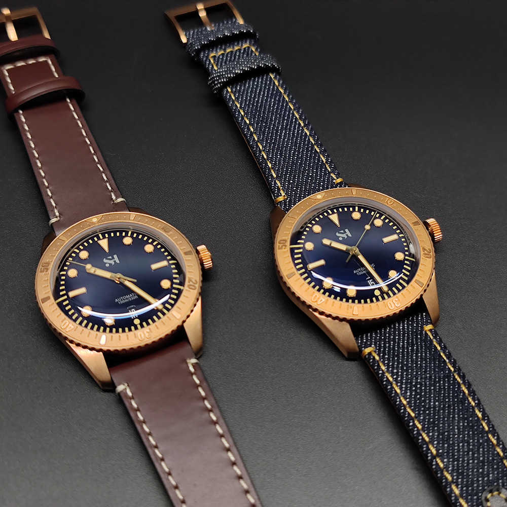 42mm Bronze Herren uhr mechani – Canvas Strap Watch Bewertung und Preis