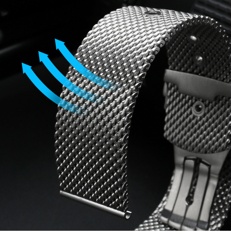 20mm 22mm solide Edelstahl Mes – Mesh Strap Metal Bewertung und Preis
