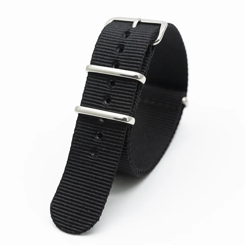 Schwarz Nylon Uhr Band Für Mec – Nato Strap Nylon Bewertung und Preis